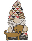 Gnome With Dog Embroidery Machine Design Pattern PES JEF HUS DST 