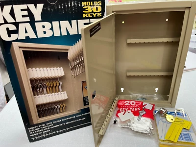 Metal Key Cabinet Key Lockbox Holds 30 Keys MMF Industries New In Box - Image 1 of 4