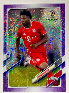 2021 Topps Chrome UEFA Alphonso Davies #42 Purple /250 - Picture 1 of 2