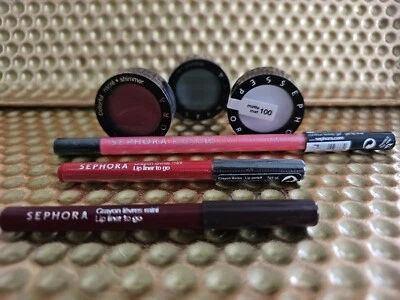 Sephora Eyeshadows And Pencils Spice Plum, Let It Snow, Emerald, Pink Cashmere - Image 1 of 4