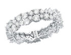 Crislu Cluster Band Brand New   Finished In Pure Platinum-6