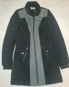 Tart Collections Women Black Wool Quilted Coat plush velvety texture Size Small - Picture 1 of 12