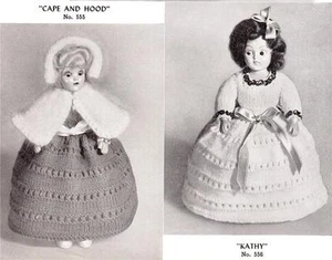 1950's DOLL SET 8" - COPY vintage doll knitting pattern - Bild 1 von 1