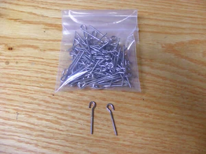 100 Vintage Stainless Steel Open Screw Eyes for Lure Making .072X1 1/2" Size - Picture 1 of 4