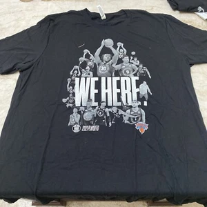 NY KNICKS PLAYOFFS 2021 SHIRT SZ LARGE WE HERE  NYC NBA BASKETBALL - Picture 1 of 5