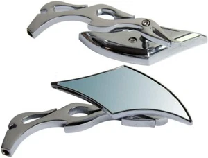 Espejos retrovisores MotorToGo pequeños cromados diamantes para Victory Vegas Vision Kingp - Imagen 1 de 2