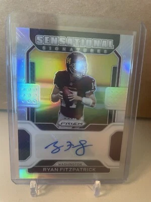 2021 PRIZM FOOTBALL RYAN FITZPATRICK SENSATIONAL SIGNATURES AUTO #110/149 - Image 1 of 3