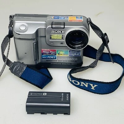 Vintage Sony Digital Mavica Mvc-fd83 With Battery Untested -Clean Original Strap - Image 1 of 4