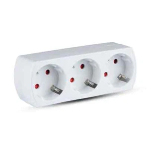 Doppelstecker 3fach Multistecker Mehrfachstecker Steckdosen Adapter Reisestecker - Bild 1 von 5