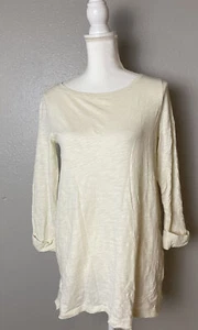 Lilla P Ivory Pima Cotton Tunic Top XS - Picture 1 of 10