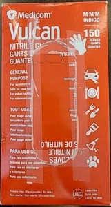 Guanti in nitrile Medicom Vulcan uso generale Medium 150 guanti SPEDIZIONE VELOCE GRATUITA - Foto 1 di 2