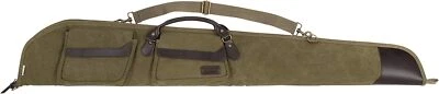52 Inch Olive Shotgun Case Tactical Cotton Canvas Padded Removable Strap - Image 1 of 4