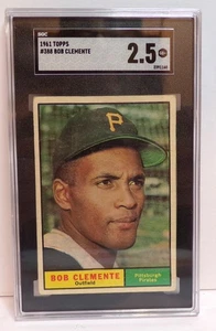 1961 TOPPS BASEBALL #388 ROBERTO CLEMENTE PIRATES SGC GRADED 2.5 GD+ #2391160 - Picture 1 of 2