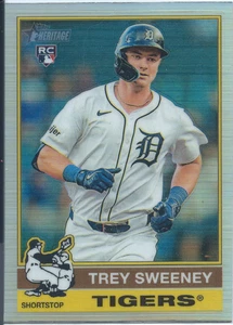 2025 Topps Heritage Chrome Refractors #432 Trey Sweeney - Detroit Tigers - Bild 1 von 2