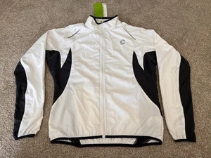 Chaqueta Cannondale Pack Me Mujer Grande Blanca Negra Correr Cremallera Completa Nueva * - Imagen 1 de 10