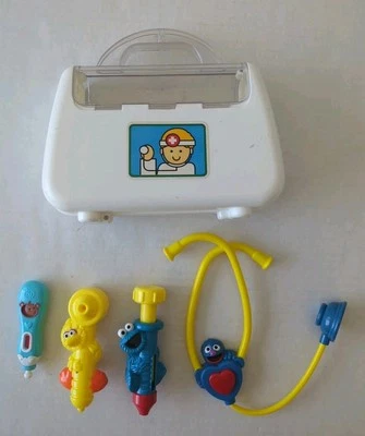 PRESCHOOL Doctor Nurse Kit Plastic Container Carry Case + Sesame Street Tools - Image 1 of 4