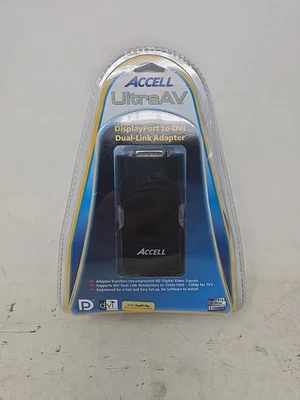 Accell UltraAV Displayport or Mini DP to DVI-D dual-link adapter NIB Sealed - Image 1 of 4