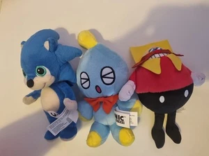 Peluche Jakks 2020 Sonic The Hedgehog + Egg Man + Cheese The Chao 8 pollici ufficiale - Foto 1 di 11