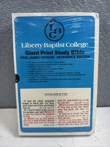 Vtg Liberty Baptist College Giant Print KJV Reference Edition Bible-NEW, SEALED - Picture 1 of 7