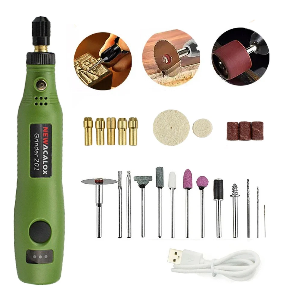 25Tlg Mini Dremel Multifunktionswerkzeug USB Akku für Mehrzweck Drehwerkzeug - Bild 1 von 4