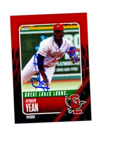 Reynaldo Yean 2025 Great Lakes Loons signed autograph baseball card a - Picture 1 of 2