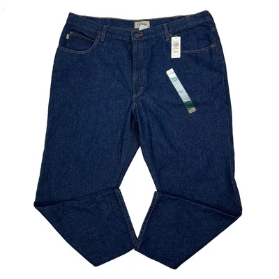 NWT LL Bean Men Size 42x29 Classic Fit Blue Jeans Dark Wash Straight Leg - Image 1 of 4