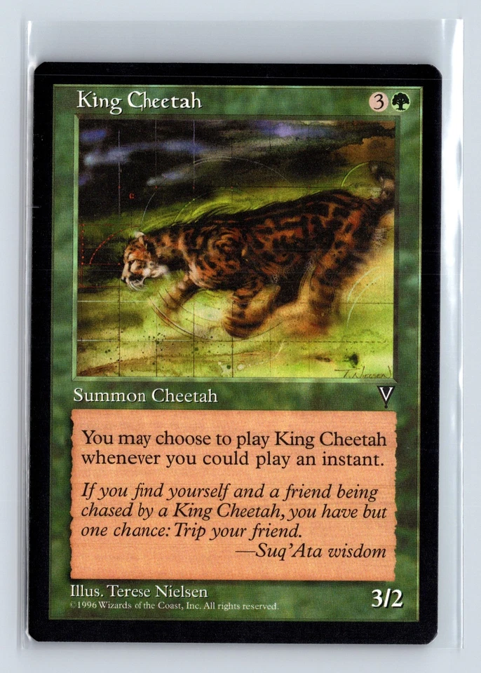 (3x) KING CHEETAH – MTG Magic the Gathering Card – Visions – Common - Image 1 of 4