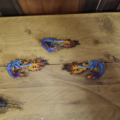 Warhammer 40K Age of Sigmar Chaos Daemons x3 Exalted Flamer of Tzeentch Painted - Image 1 of 4