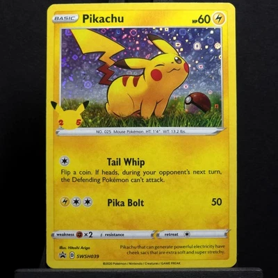 Pikachu (General Mills) SWSH039 Black Star Promo Holo Lightly Played  - Image 1 of 4