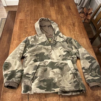 Cabela's Berber Fleece WindStopper Hooded Pullover Outfitter Camo XL - Image 1 of 4