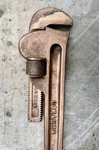 Vintage 36-Inch Berylco BeCu Non-Sparking Pipe Wrench Safety Tool - Picture 1 of 13