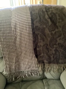 Lot of 2 Cejon Scarf Made In Italy & Cashmere feel Acrylic 12” X 72” Gently Worn - Picture 1 of 3