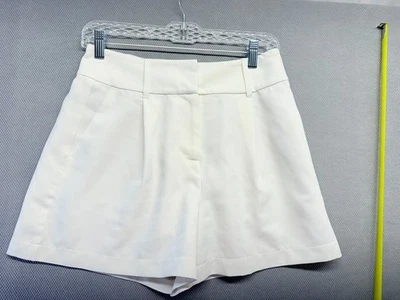 EXPRESS Women's Shortie Super High Rise White w/ Pockets Shorts Size 2 27W - Image 1 of 4