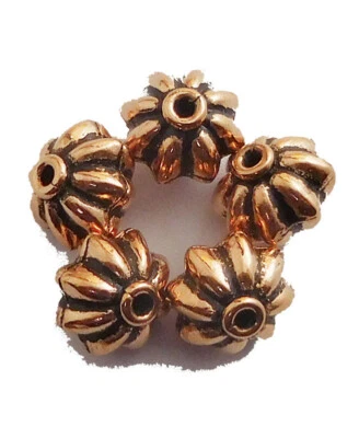 20 Pcs 10mm Rondelle Flower Bead Antique Copper Jewelry Making bead cn-551 - Image 1 of 3
