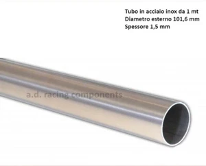 Tubo in acciaio INOX AISI 304 per silenziatori artigianali da 101,6 mm sp 1,5 - Imagen 1 de 1