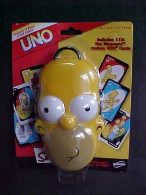 The Simpsons Uno Card Game Homer Head Case Sealed New - Image 1 of 4