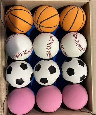BOUNCY SPORT BALLS ( 24 pack assorted 2 inch each ) - Image 1 of 3