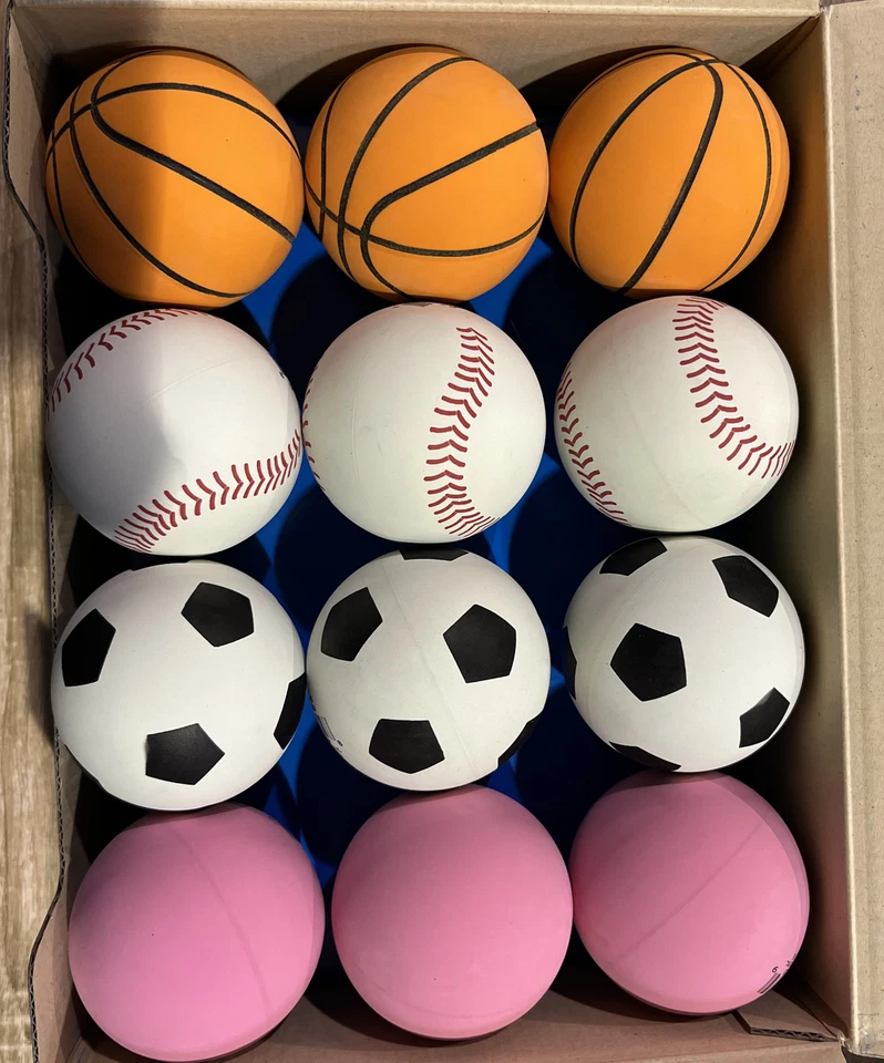 BOUNCY SPORT BALLS ( 24 pack assorted 2 inch each ) Foto 1 de 3