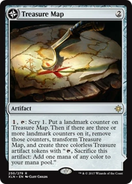 MTG - TREASURE MAP | TREASURE COVE - Ixalan (R) - Image 1 of 1
