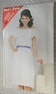 BUTTERICK 5022 See Sew Pattern Dress Ruffle Off Shoulder Sz 14 16 18 Uncut - Picture 1 of 2