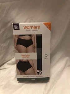 New In Box Women’s Size 2XL (20) Warners Briefs Multi SKU WQ17 Microfiber - Picture 1 of 2