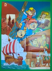 WIPA Mosaik Abrafaxe Poster Hanse mit originaler Signatur Bülow neuwertig - Bild 1 von 1