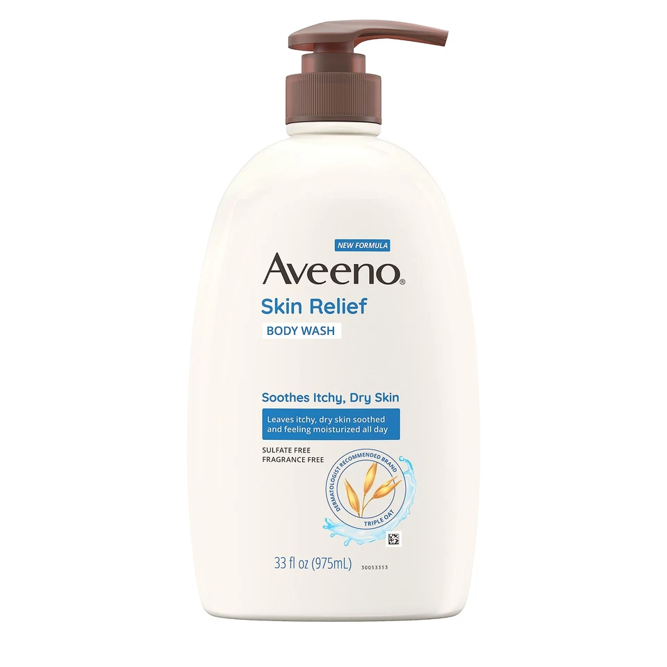 Aveeno Skin Relief Body Wash 33 Fl Oz Fragrance Free For Itchy Dry Skin - Image 1 of 4
