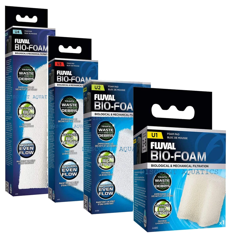 Fluval U1 U2 U3 U4 Filter Foams Internal Sponge Media Pad Fish Tank Aquarium - Image 1 of 1