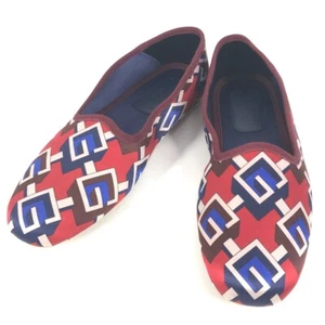 GUCCI Shoes Indoor shoes Geometric G Room shoes slipper Satin Red/blue Unused - Picture 1 of 13