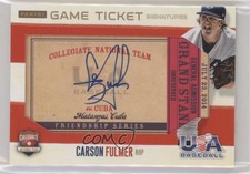 2014 USA Baseball Box Set Durham Game Ticket Signatures /30 Carson Fulmer Auto