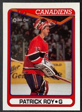 1990-91 O-Pee-Chee Hockey Patrick Roy #219 Montreal Canadiens