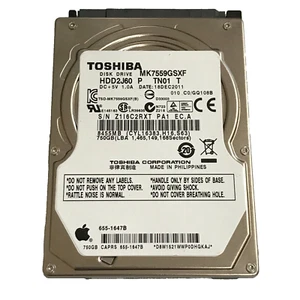 TOSHIBA 750GB Laptop Hard Disk HDD 2.5" 5400RPM SATA 3Gb/s 8MB Cache MK7559GSXF - Picture 1 of 2