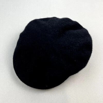Boina de golf de lana Sun Valley negra gorra plana vintage 7-3/8 newsboy taxista años 90 Foto 1 de 4