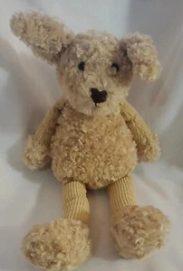 15" Jellycat TAN curly plush corduroy arms legs large ears stuffed animal Puppy - Picture 1 of 6